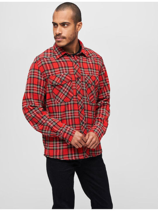 Long-sleeved Cotton Shirt Checked Tartan