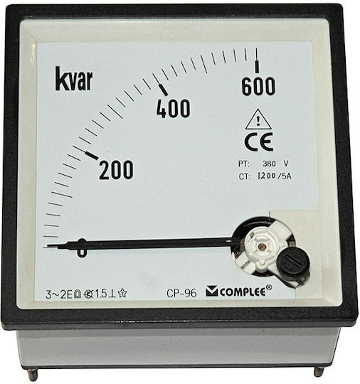 Adeleq Adeleq Electric Panel Meter Analog Door / Recessed Single-phase 96x96 380V 1200/5A 600KVAR 11-9638061
