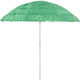 vidaXL Beach Umbrella Diameter 2.4m Green