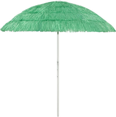 vidaXL Beach Umbrella Diameter 2.4m Green