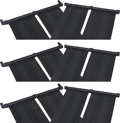 vidaXL Poolheizpaneel 310x80cm Schwarz 6 Stück