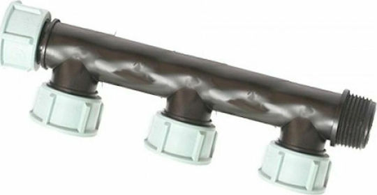 Palaplast 3234/3033 Sammler 3 Ausgänge mit Männlich-weiblich Gewinde 25.4mm