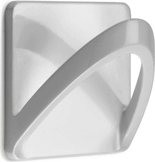 Inofix Ribbon Άγκιστρο Μπάνιου Μονό με Αυτοκόλλητο ​6.5x4.5cm White