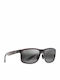 Maui Jim Huelo Men's Sunglasses with Gray Plastic Frame and Black Polarized Lens 449-11