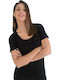 Lido Underwear LI311B Women's Short Sleeve Cotton T-Shirt Black