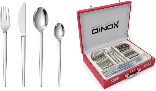 Dinox Α-080 Сет ножове и вилице Сребрист 72бр с куфар