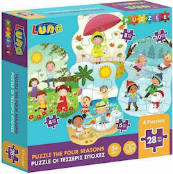 Kids Puzzle The Four Seasons for 3++ Years 28pcs Luna