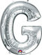 Ασημένιο μπαλόνι Foil Γράμμα G