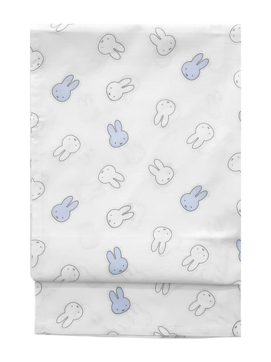 Miffy Swaddle-Tuch White-CIel 80x80cm. 1Stück 48-8744/51-1