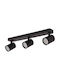 Zambelis Lights Triple Spot with Socket GU10 in Black Color S106