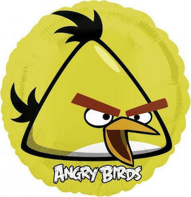 Μπαλόνι Foil Στρογγυλό Angry Birds Κίτρινο 46εκ.