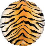 Μπαλόνι Foil Στρογγυλό Tiger Print Animalz Καφέ 46εκ.
