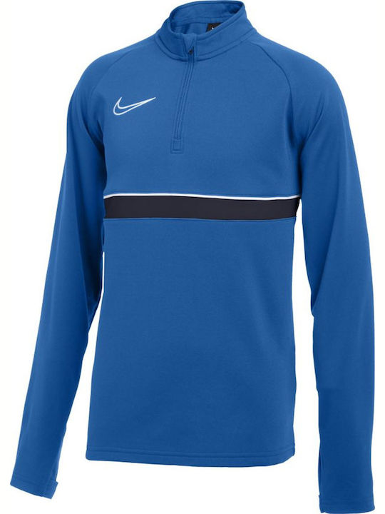Kinderhemd Dri-Fit Langarm Blau Academy