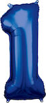 Ballon Folie Jumbo Zahl 1 Blau 86cm