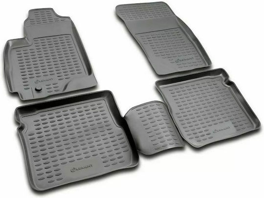Novline Set of Front and Rear Mats 4pcs Tray Type for Alfa Romeo Giulia 2016+ Black