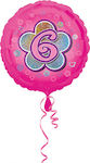 Balloon Foil Number 6 Pink 45cm