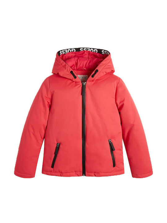 Kids' Casual Jacket Short with Hood Red
