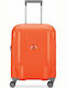 Delsey Clavel Cabin Hard Orange Suitcase with 4 Wheels Height 55cm
