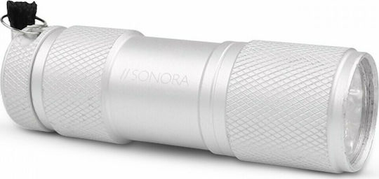 Sonora Flashlight LED with Maximum Brightness 30lm Silver Vertex 9 Silver