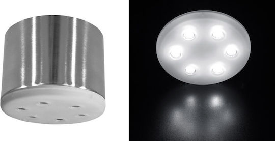 Adeleq Μονό LED Σποτ σε Ασημί Χρώμα
