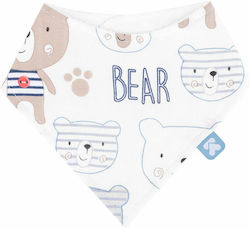 Kikka Boo Μπαντάνα Υφασμάτινη με Κουμπί Bear Beige