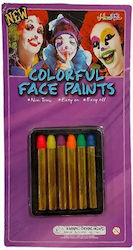 Carnival Face Painting Pencils Multicolor 6pcs