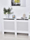 HomCom Κάλυμμα Καλοριφέρ από MDF Λευκό 151.5x19x82cm
