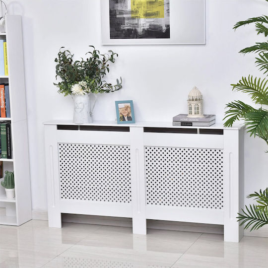 HomCom Κάλυμμα Καλοριφέρ από MDF Λευκό 151.5x19x82cm