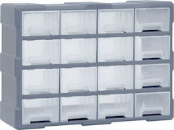 vidaXL Plastic Tool Box with 16 Drawers P52xW16...