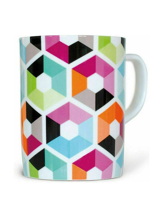 Remember Hexagon Porcelain Cup Multicolour 330ml