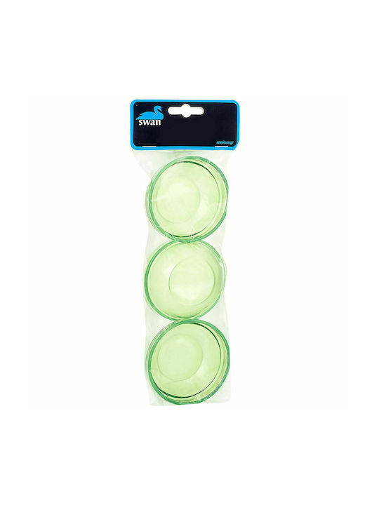 HOMie Servierschüssel Rund Kunststoff Green mit Durchmesser 7.5cm 3Stück