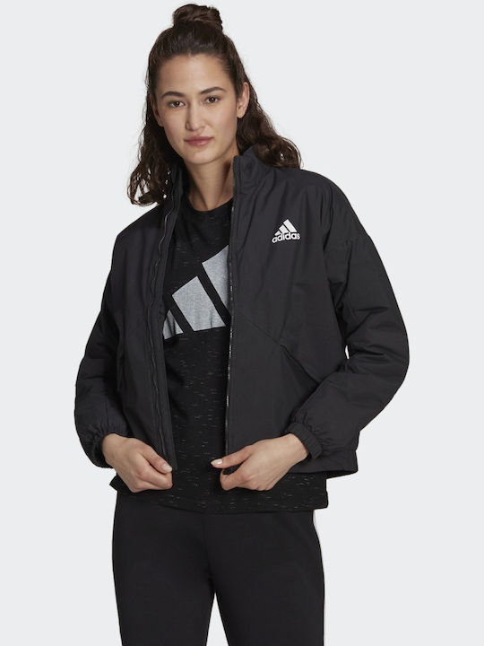Adidas Γυναικείο Αθλητικό Μπουφάν Μαύρο