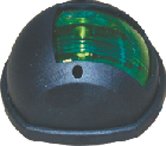 Lalizas Cyclic 12 Boat Light Without Pole Side Green 112.5 Degrees with Black Shell