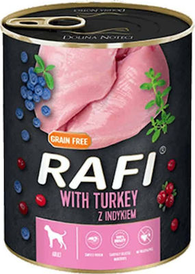 Dolina Noteci Rafi Canned Grain Free Wet Dog Food with Turkey 1 x 800gr