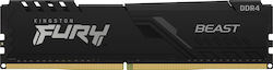 Kingston Fury Beast 8GB DDR4 RAM with 3600 Speed for Desktop