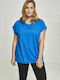 Urban Classics TB771 Women's T-shirt Bright Blue