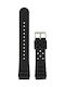 Tzevelion Rubber Strap Black 24mm