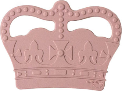 Nibbling Μασητικό Οδοντοφυΐας "Crown" Blush από Σιλικόνη για 3 m+