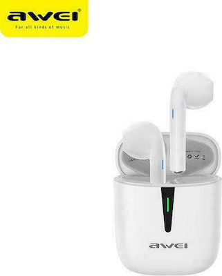 Awei T21 Earbud Bluetooth Handsfree Earphones with Sweat Resistance and Charging Case Whitά