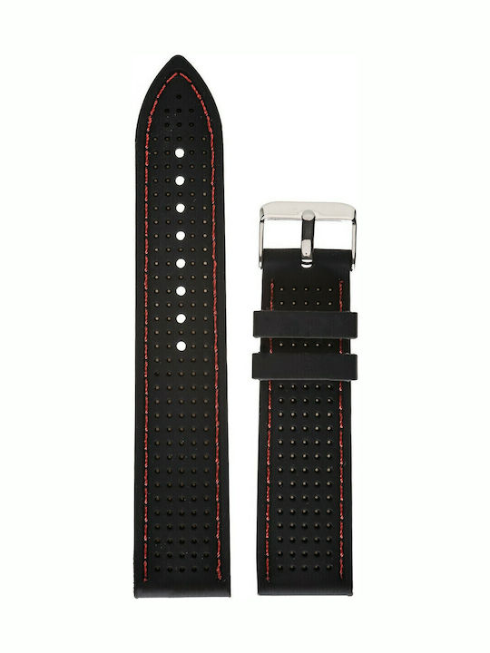 Tzevelion Gummi-Armband Schwarz 24mm