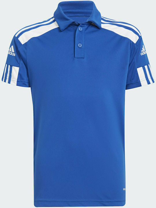 Adidas Kids Polo Short Sleeve Blue Squadra 21