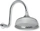 Ottone Meloda Round Wall Mount Showerhead Silver Ø20cm Elizabeth