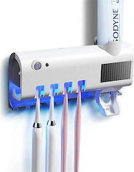 LY-50273 Zahnbürstenhalterung mit automatischem Zahnpasta-Spender Tapete Kunststoff Weiß LY-50273 Zahnbürstenhalterung mit automatischem Zahnpasta-Spender Tapete Kunststoff Weiß