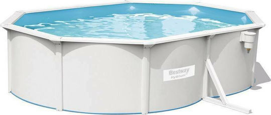 Bestway Oval Swimming Pool PVC 3785L with Metallic Frame 500x360x120cm Grey