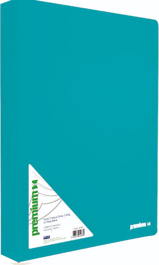 A&G Paper Clipboard with 2 Rings for Paper A4 Turquoise 1pcs