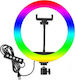 XD300 RGB Ring Light 30cm 3000 - 6000K with Desktop Tripod and Mobile Holder