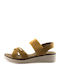 12064 Women's Ankle Strap Platforms Tabac Brown