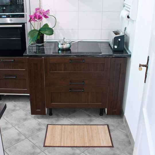 Navaris Πατάκι Μπάνιου Ξύλινο 48383.2 Light Brown 43x80εκ.