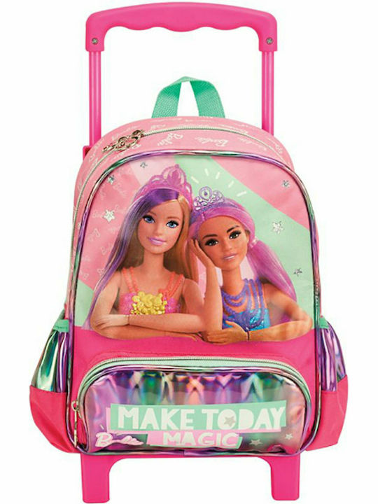 Gim Barbie Think Sweet School Bag Trolley Kindergarten in Pink color 12lt