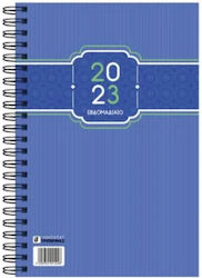 Innostat 015262 Daily Spiral Agenda 2023 Blue 17x25cm